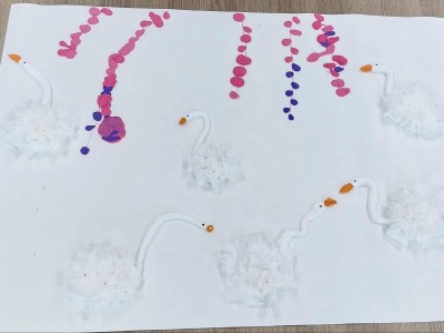 친구랑그림놀이 &lt;협력활동:물위의 백조&gt; 이미지